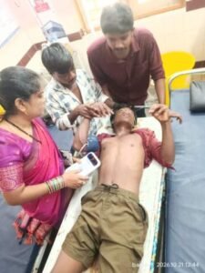 వలస కూలి పై వ్యక్తి దాడి..! తీవ్రగాయాలైన కూలిని ఖమ్మం అసుపత్రికి తరలింపు..